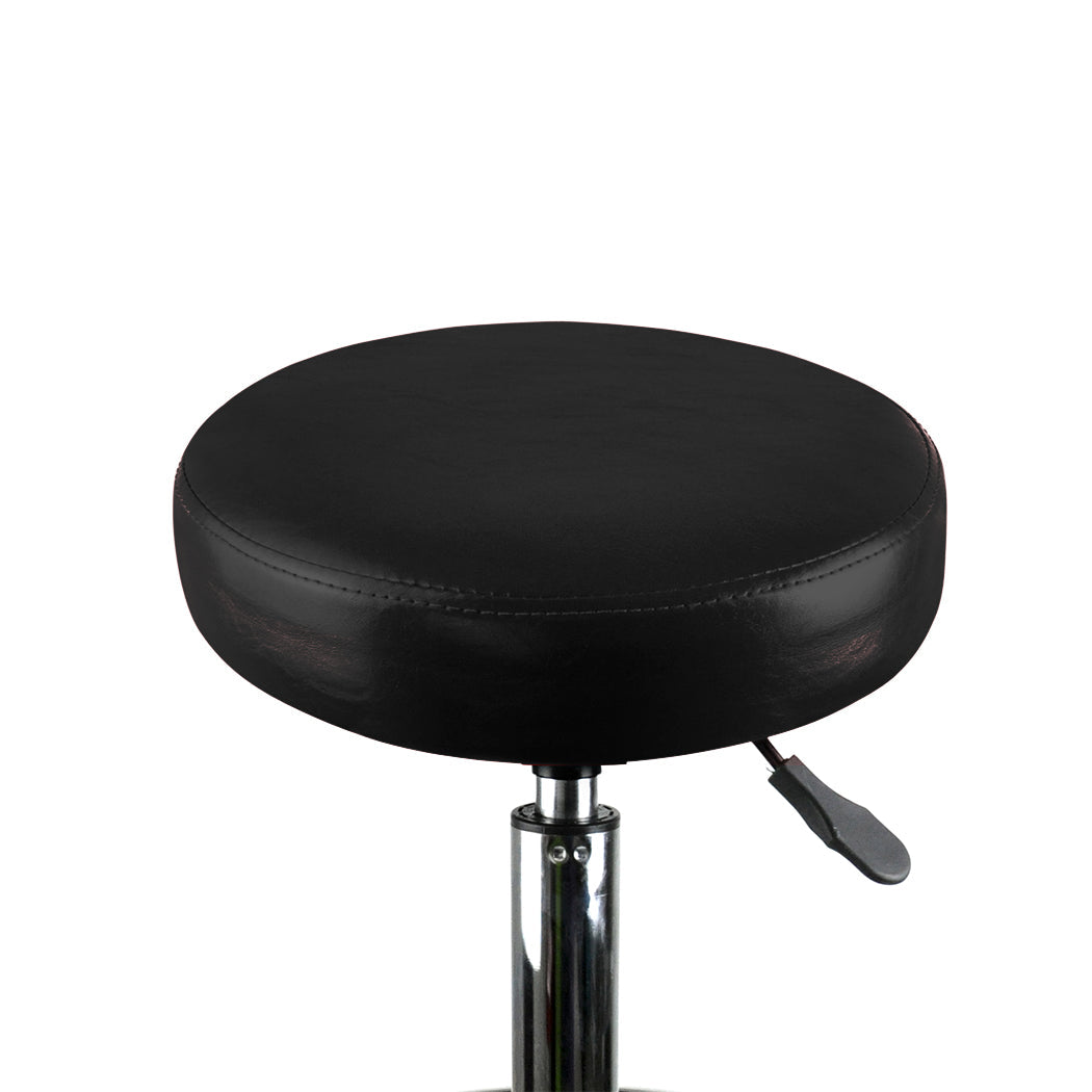 Salon Stool Swivel Bar Stools Black Silver