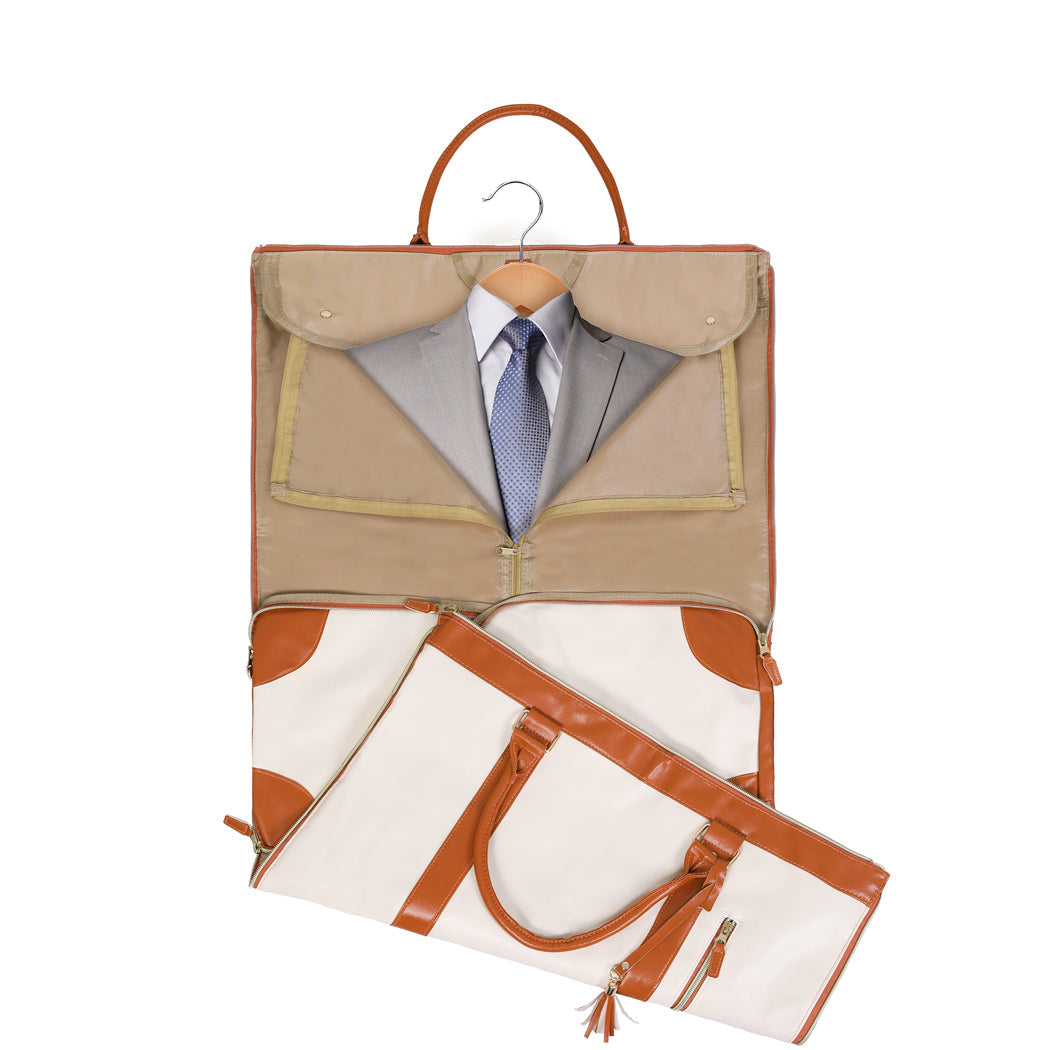 Slimbridge Garment Bags Hanging Suit Duffel Beige
