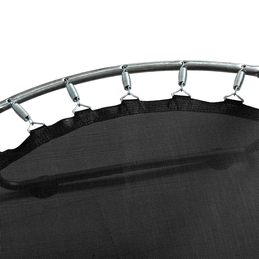 55" Kids Trampoline Rebounder Hanging Rings Pink