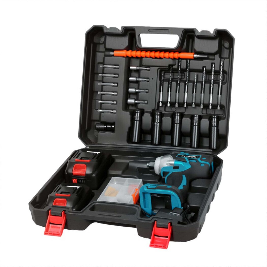 Traderight Impact Wrench 21V Cordless73pcs550nm 2X4.0Ah
