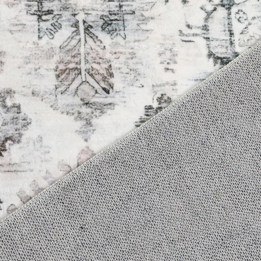 Floor Rug Short Pile Washable Soft Plush Non Slip Carpet 200X230 Cm