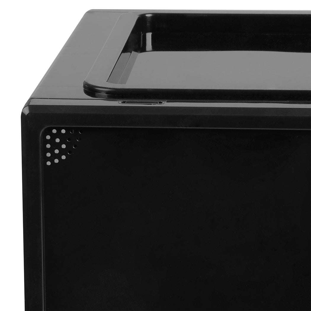 Stacked Shoe Box Acrylic Sneaker Display 6Pc Black