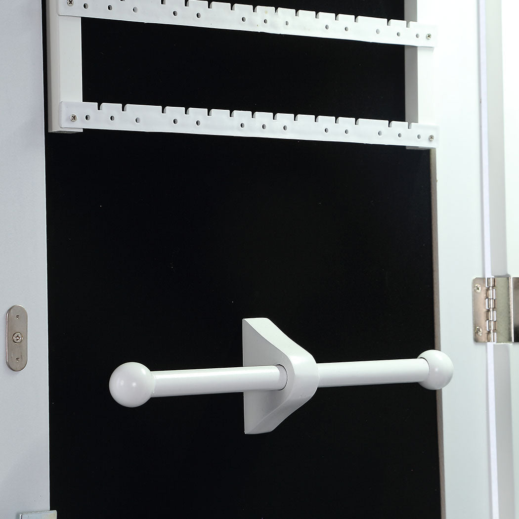 37Cm X 9Cm 122Cm Mirror Jewellery Cabinet Jewelry White