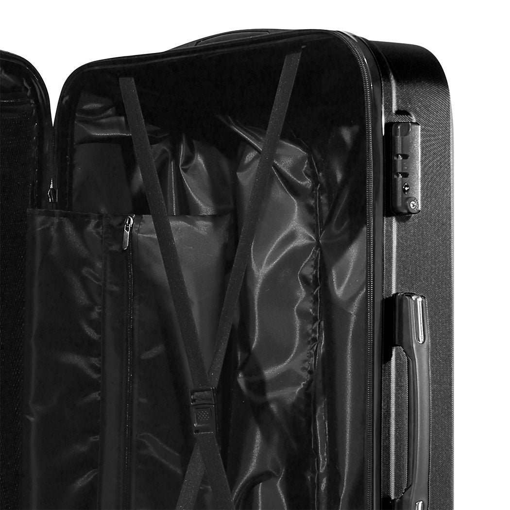 Slimbridge 20"24"28" 3Pc Luggage Sets Black