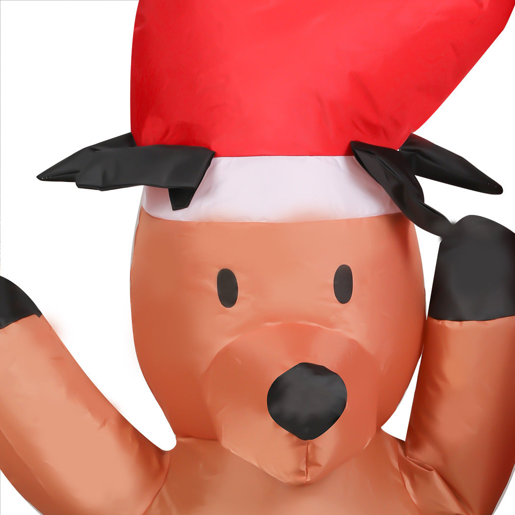 Santaco Christmas Inflatable Outdoor Claus Elk 2.2M Xmas Decoration Light