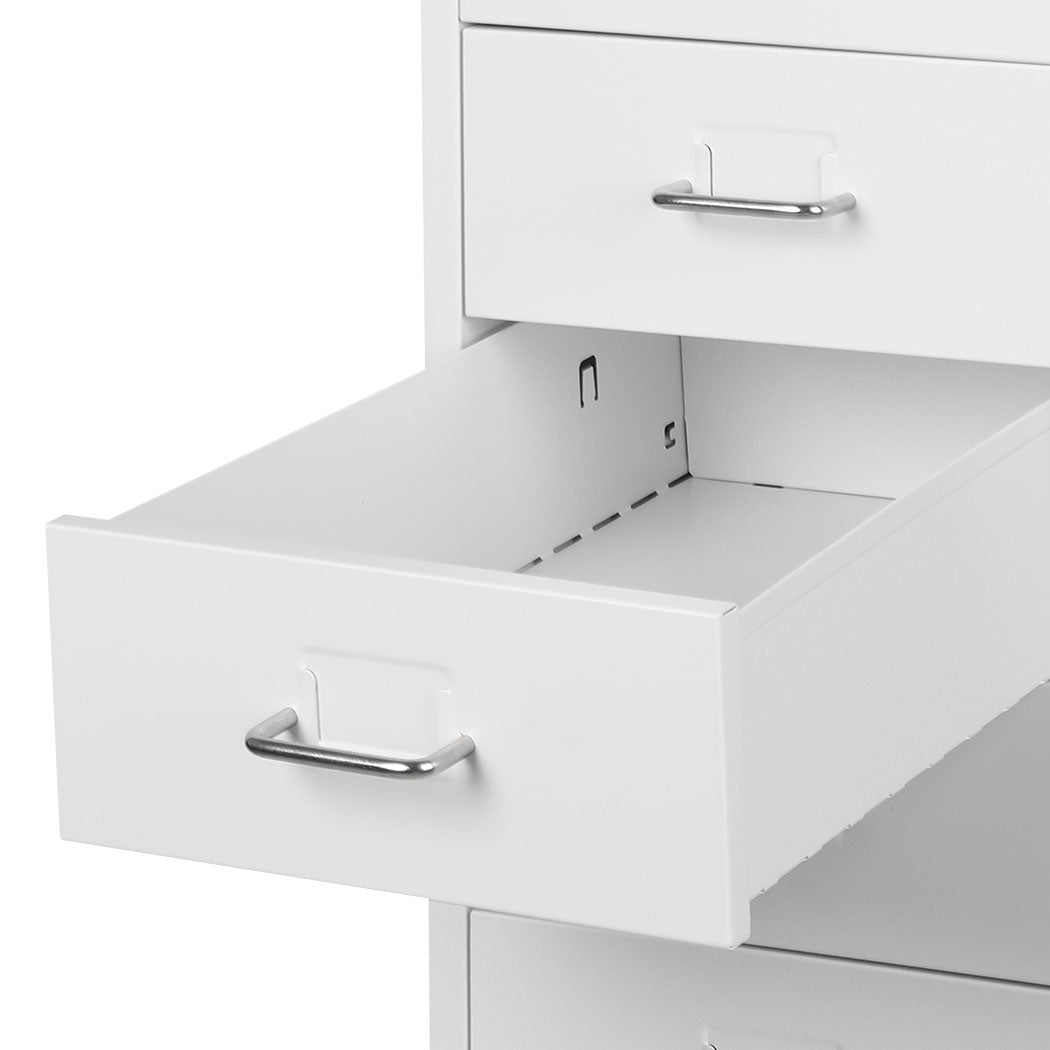 Office Cabinet 8 Drawer Drawers Filing Steel Frame White
