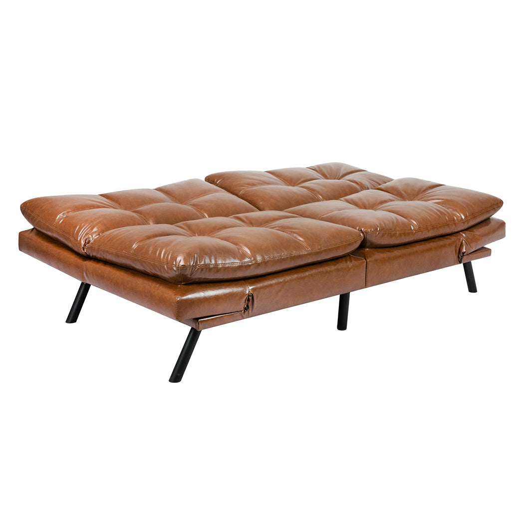 Sofa Bed Futon Recliner Lounge Brown