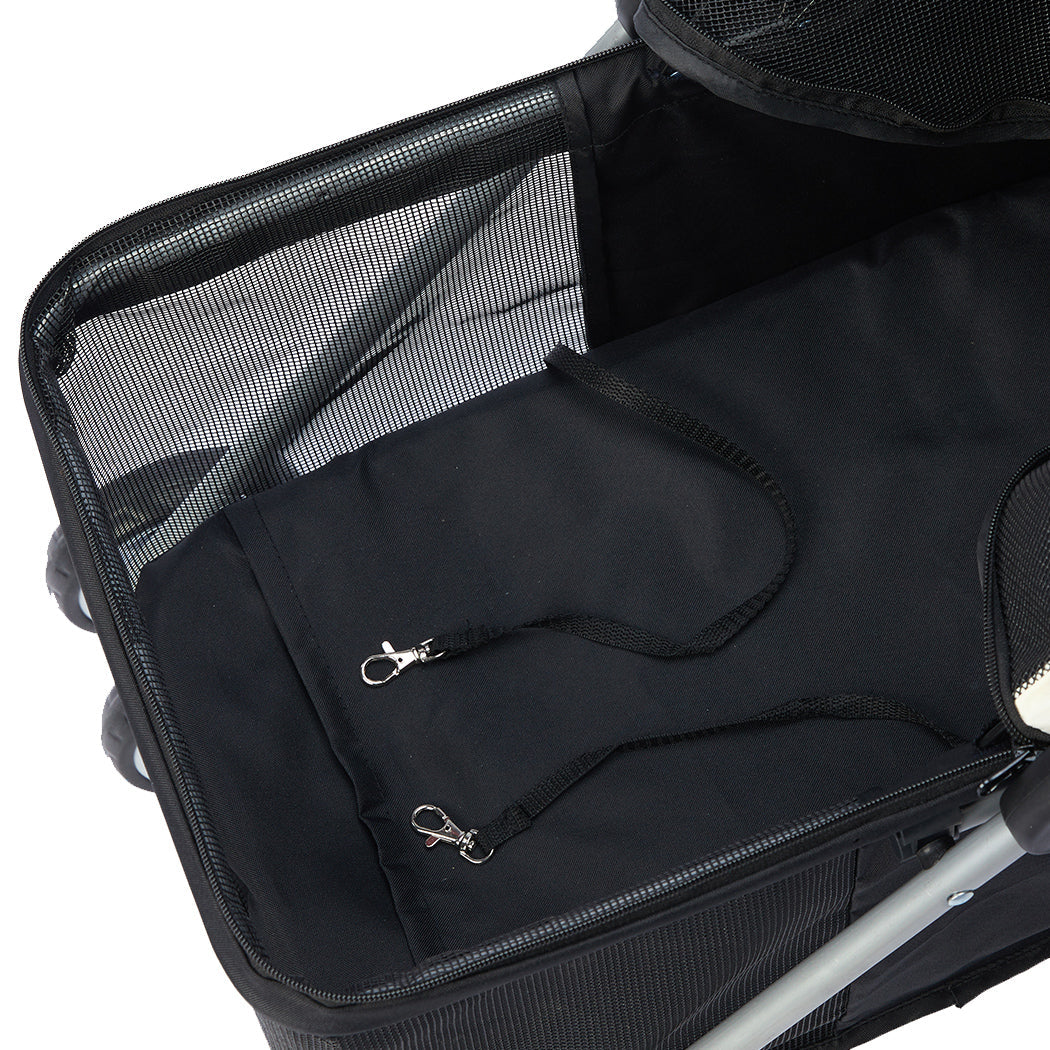 Pawz Large Pet Stroller Dog Cat Carrier Black