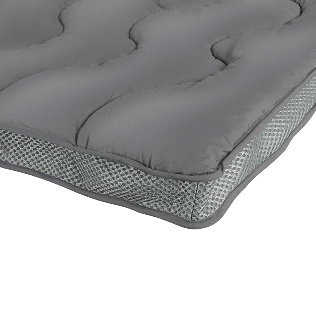 Dreamz Queen Bamboo Charcoal Fibre Pillowtop Mattress Topper Protector