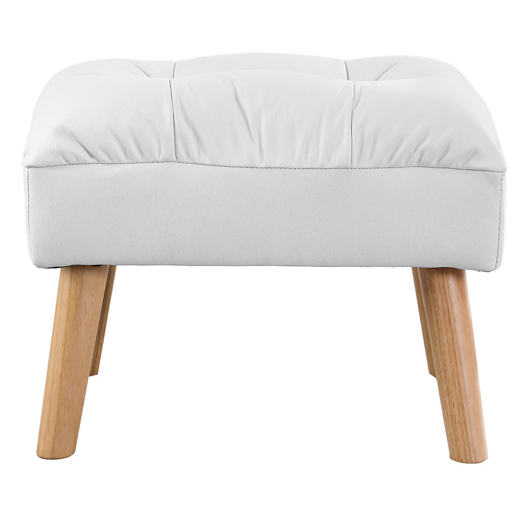 Accent Ottoman Chair Footstool Modern Comfortable Seating For Living Room Or Bedroom