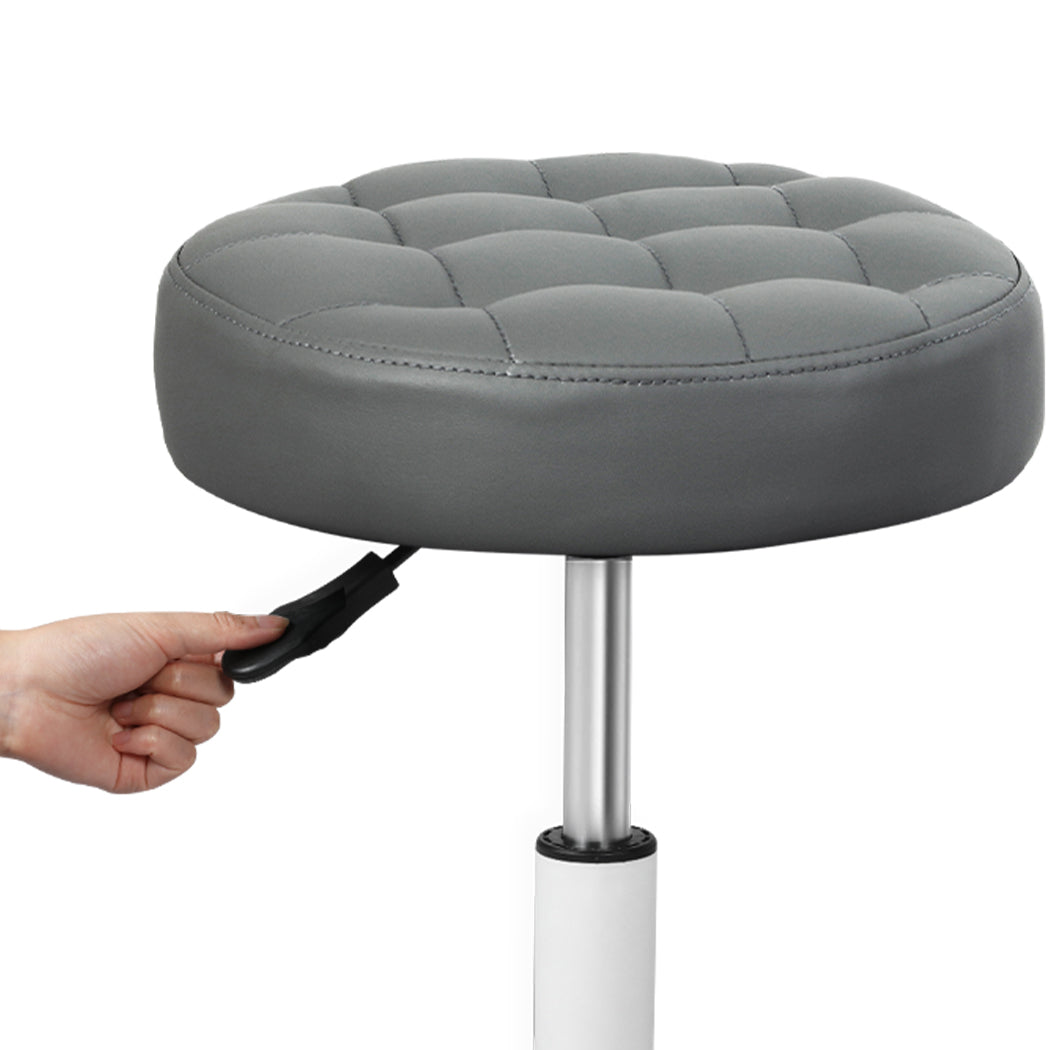 Rolling Bar Stool Grey