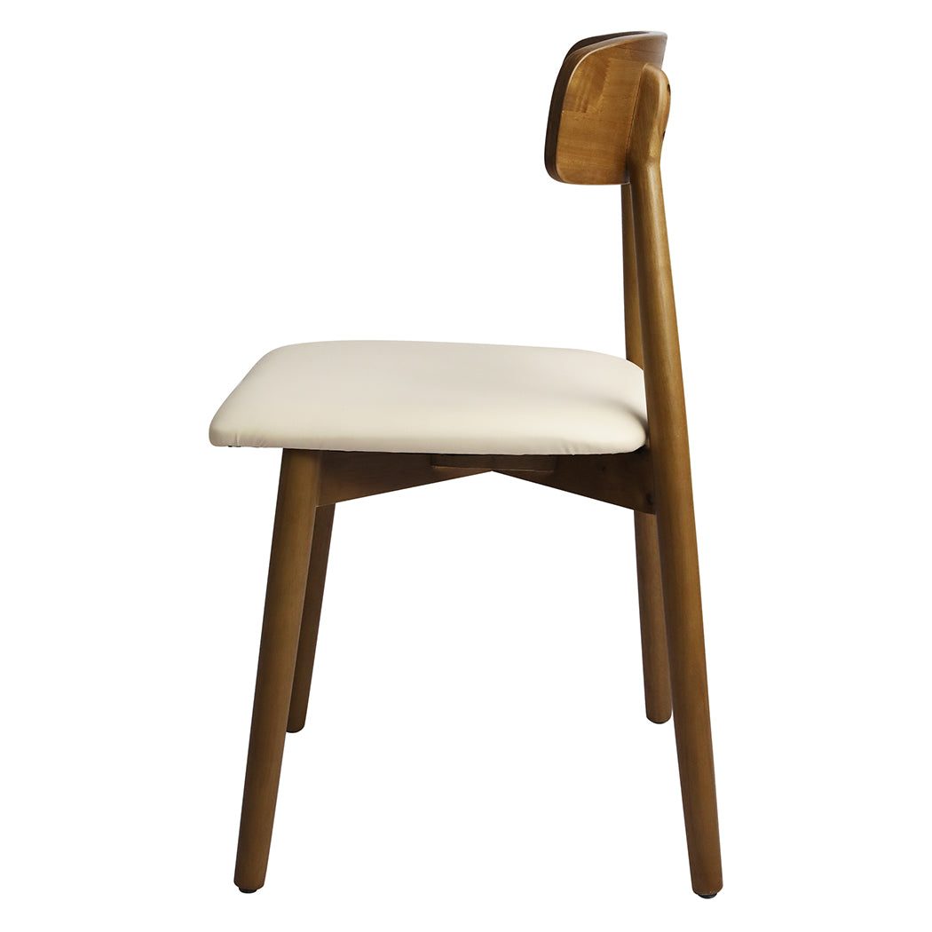 Set Of 2 Walnut Dining Chairs For Kitchen Stylish And Durable Seating Option
