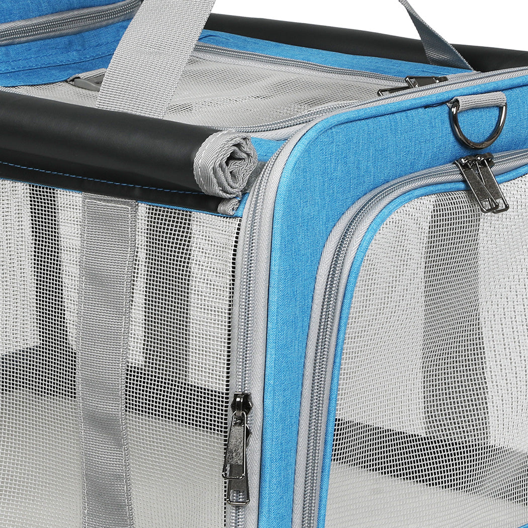 Pawz 3 In 1 Pet Soft Crate Dog Cat Carrier L Size Blue