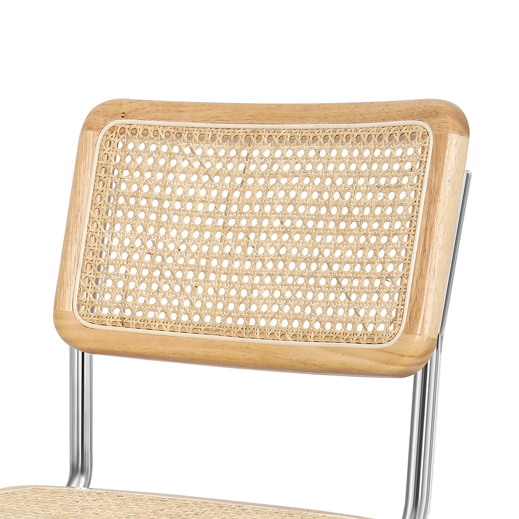 Stylish Rattan Dining Chairs Set Of 2 Comfortable Seating For Home Or Patio