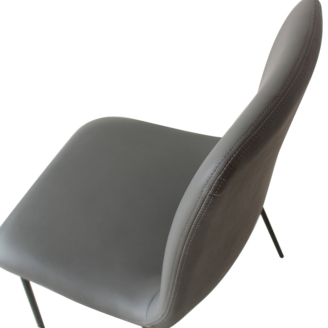 4Pcs Stackable Dining Chairs Kitchen Dark Grey