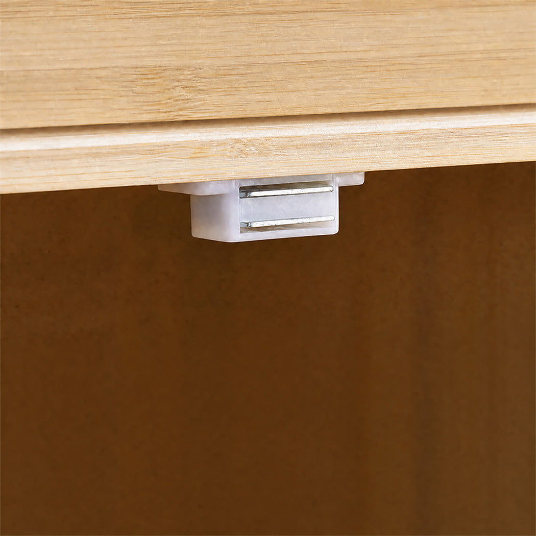 Toque Double Layer Bamboo Bread Box With Window & Cutting Board