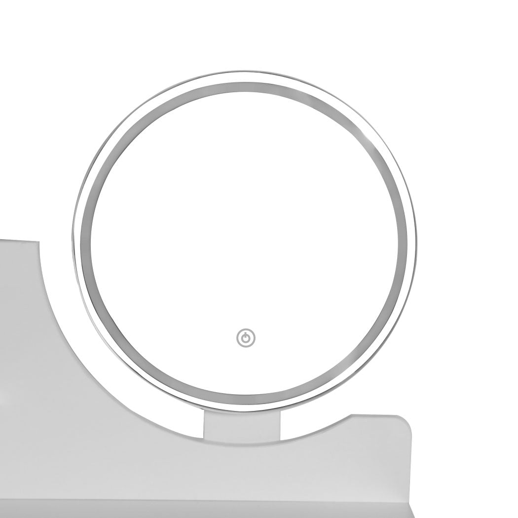 Dressing Table Stool With Led Mirror Modern Vanity Set For Bedroom Or Makeup Area