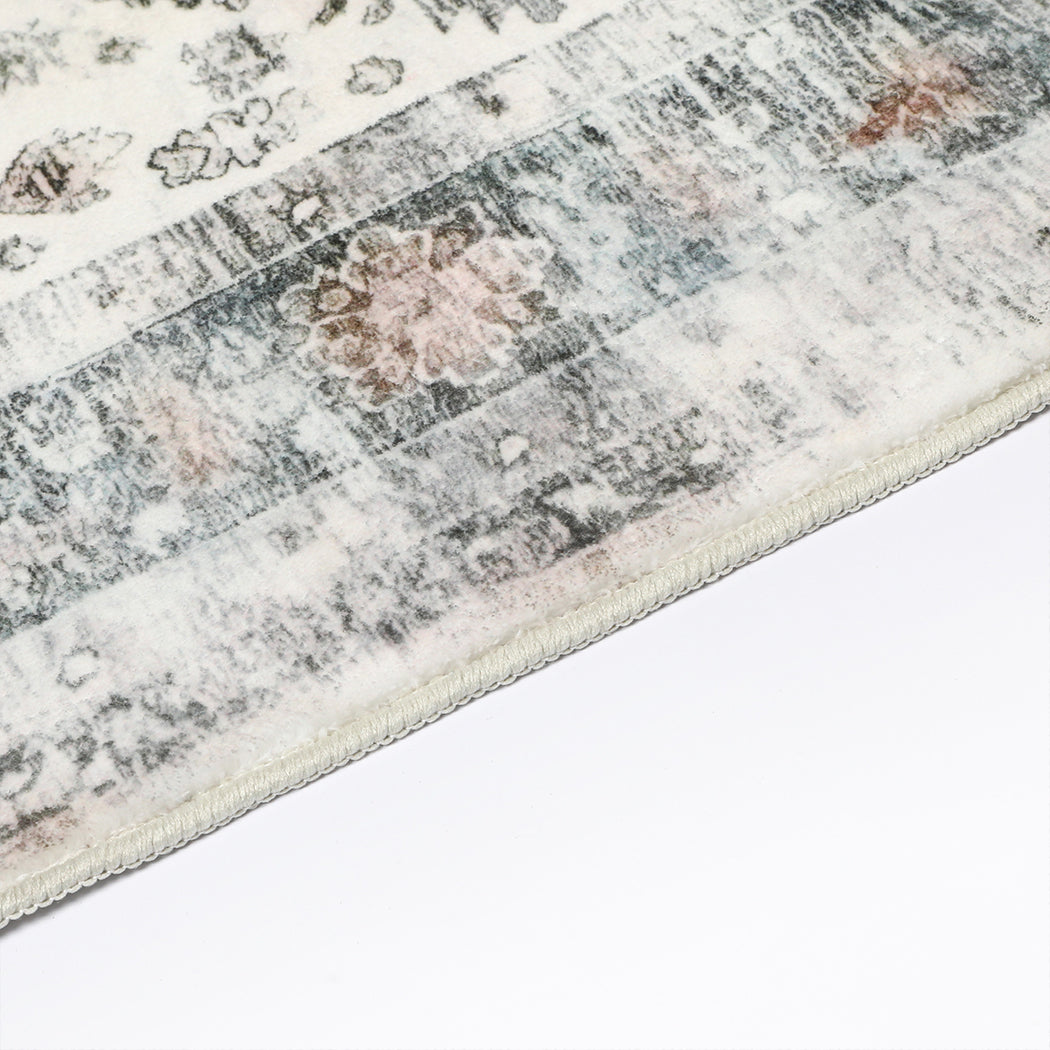 Floor Rug Short Pile Washable Soft Plush Non Slip Carpet 80X120 Cm