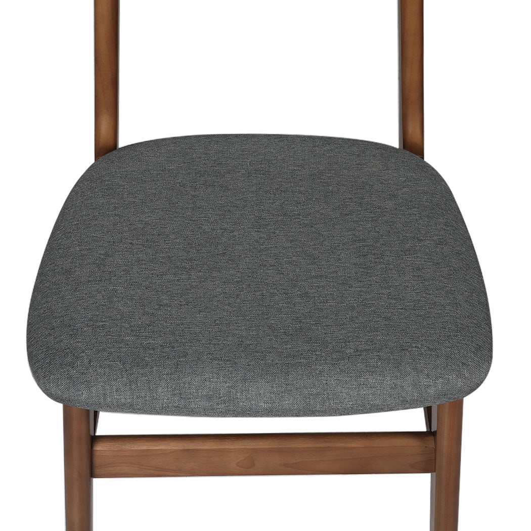 Comfortable Brown Dining Chairs Set For Kitchen 2 Piece Stylish Seating Option