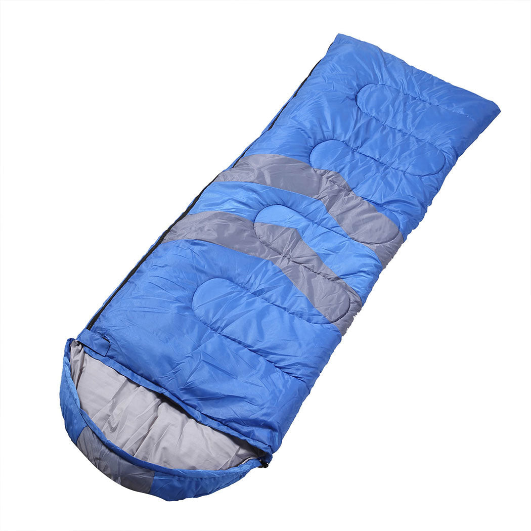 Single Sleeping Bag Outdoor Camping Thermal Waterproof Comfortable Blue Hiking