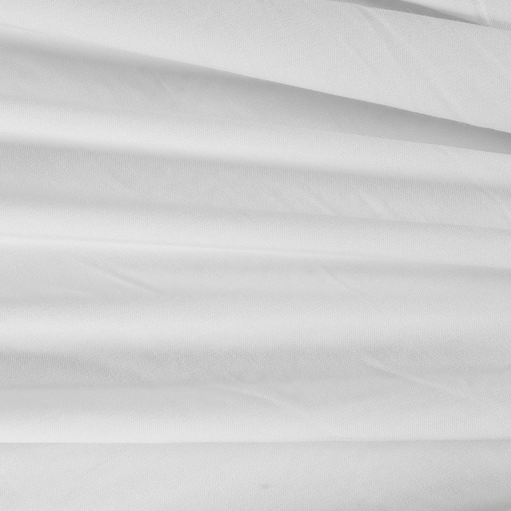 Dreamz 4Pcs Queen Size Bamboo Bed Sheet Set Soft White Breathable Eco Friendly