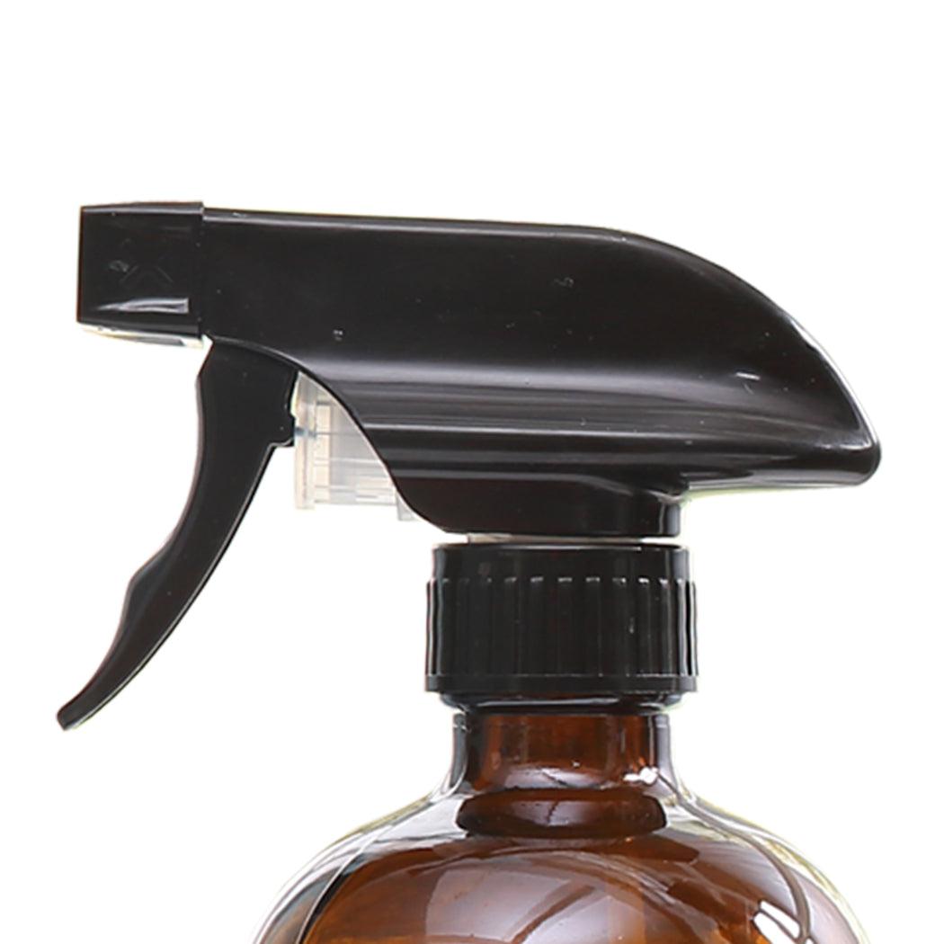 4X 500Ml Amber Black Glass Spray Bottles Trigger