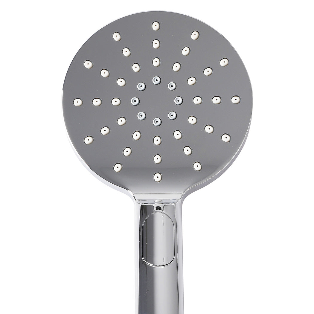 Shower Head High Pressure Set Rain Round Silver
