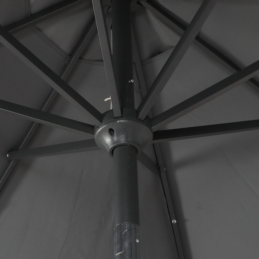 Centra 3M Outdoor Patio Umbrella Solar Led Light Grey