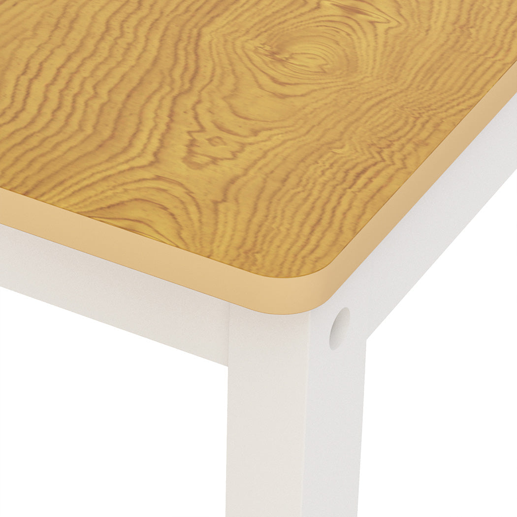 Bopeep Kids Table And Chairs Set Wooden Study Play 4Pcs