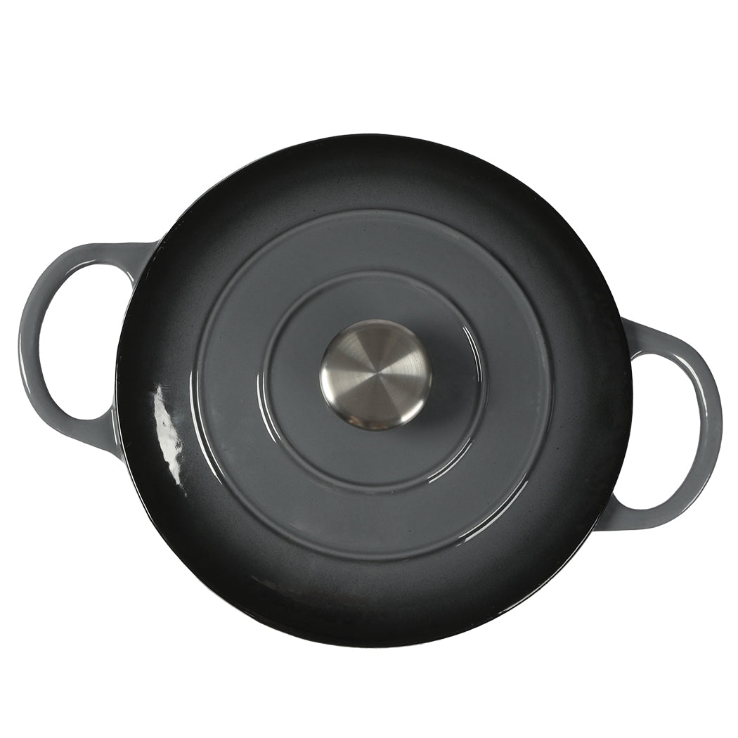 Toque 4L Enamel Dutch Oven Pot Cookware Black