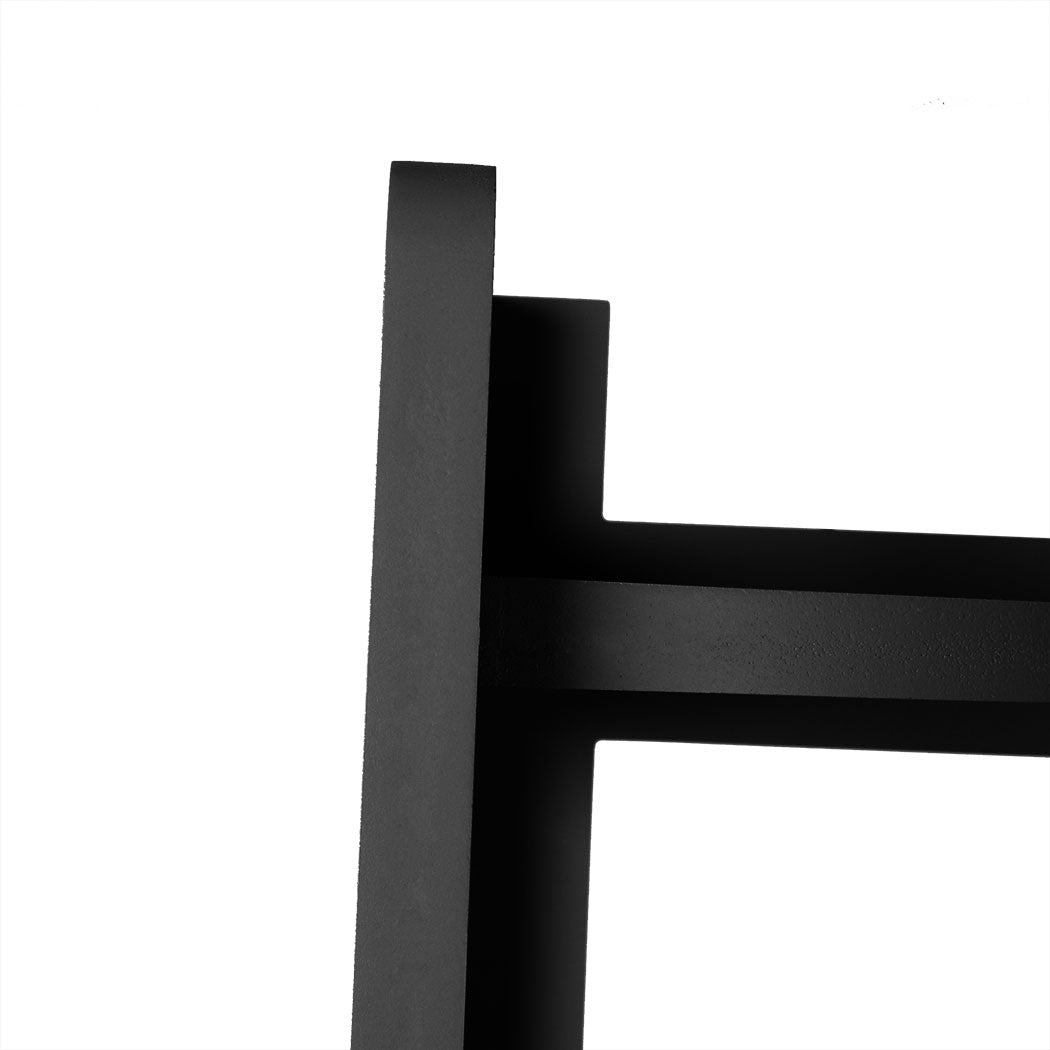 Black 5 Tier Corner Shelf Storage Unit For Home Organization And Display