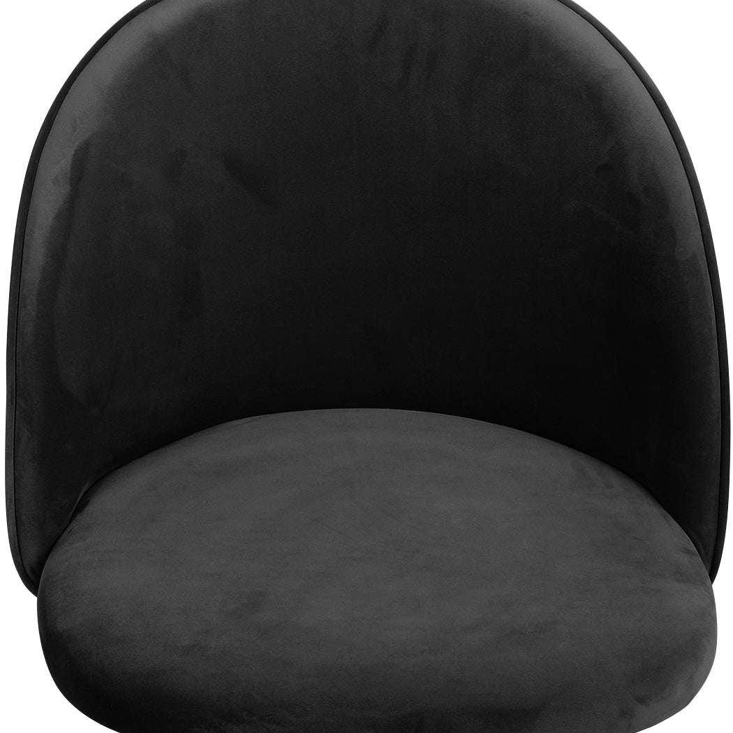 Set Of 2 Black Dining Chairs For Kitchen Or Cafe Modern Comfortable Seating Option