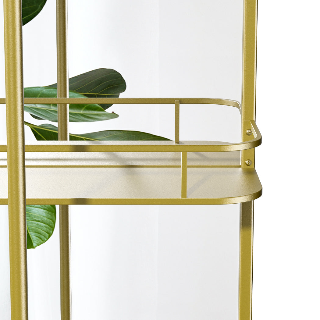 Yezi 360 Swivel Bathroom Wall Mirrors With Storage Gold