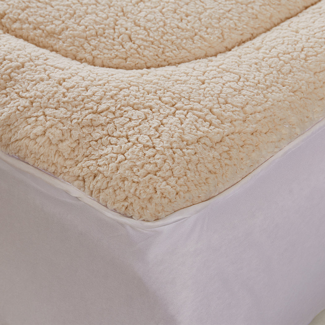 Dreamz Mattress Topper 100% Wool Underlay Double