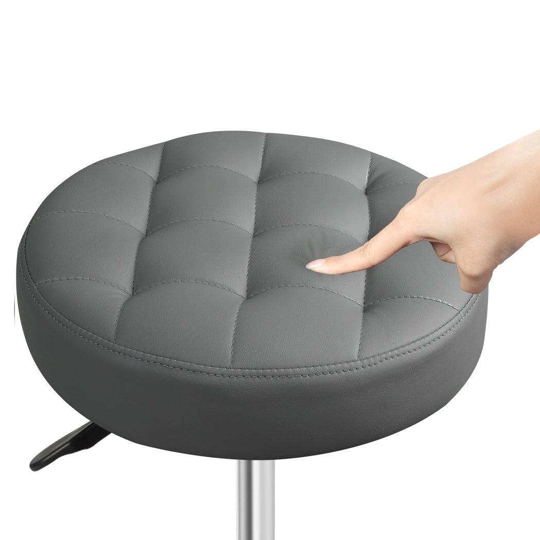 Rolling Bar Stool Grey