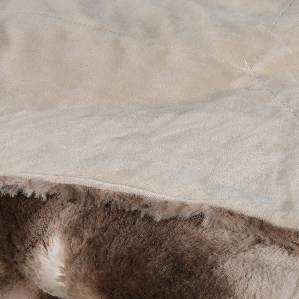 Dreamz Luxury Tie Dyed Blanket Brown 127Cm X 152Cm