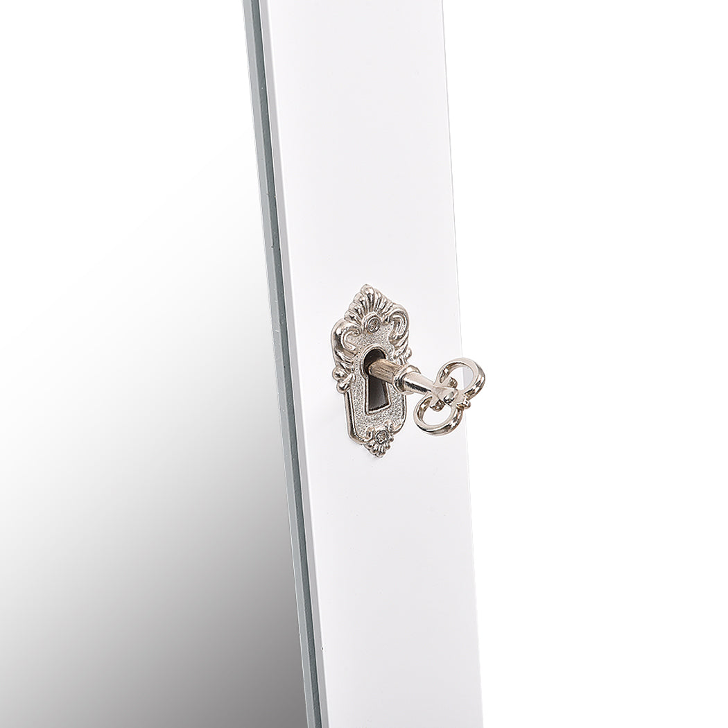 41.5Cm X 38Cm 155Cm Mirror Jewellery Cabinet Makeup White