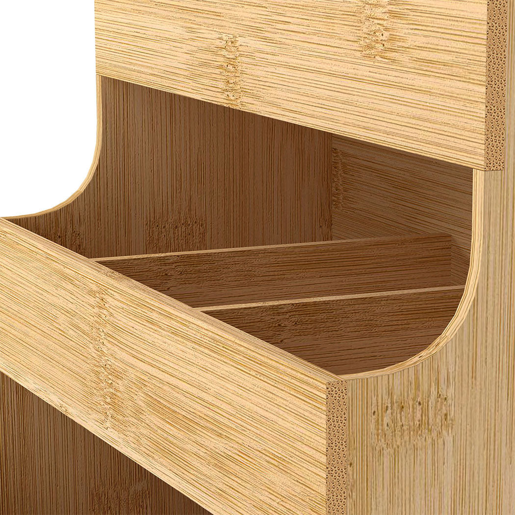 Toque Vertical Bamboo Tea Organizer Holds 180 Bags