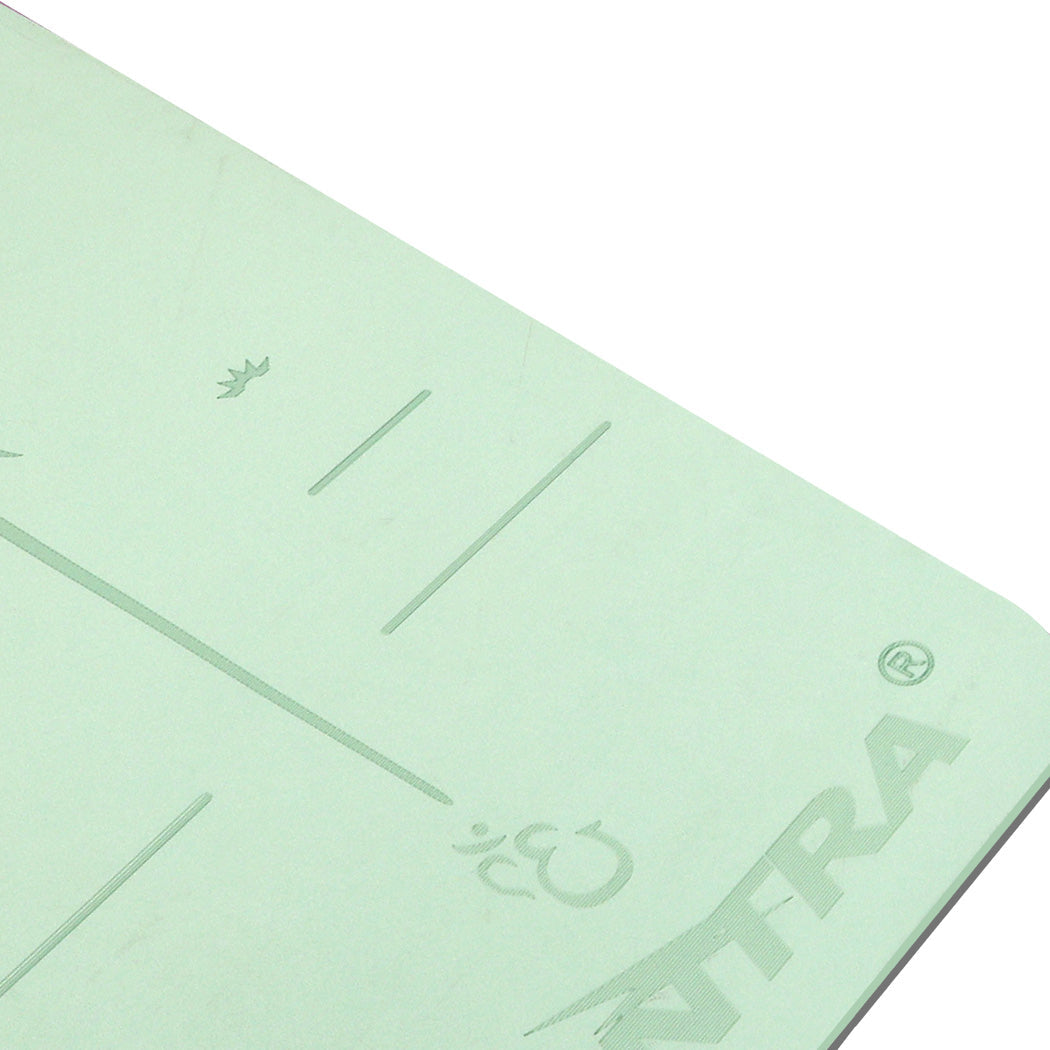 Yoga Mat Dual Colour Body Position Lines Mint Green