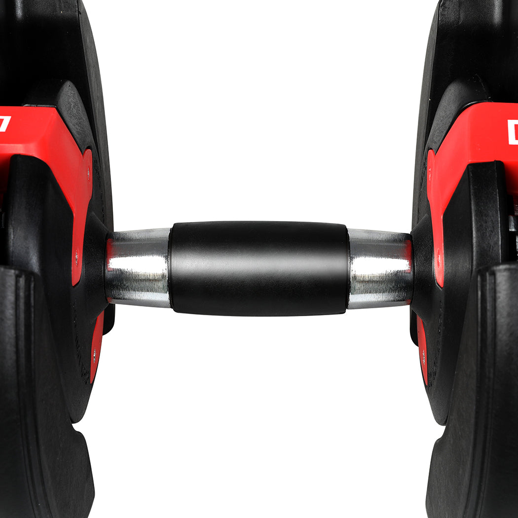 Centra 24Kg Adjustable Dumbbell Set Home Gym Black