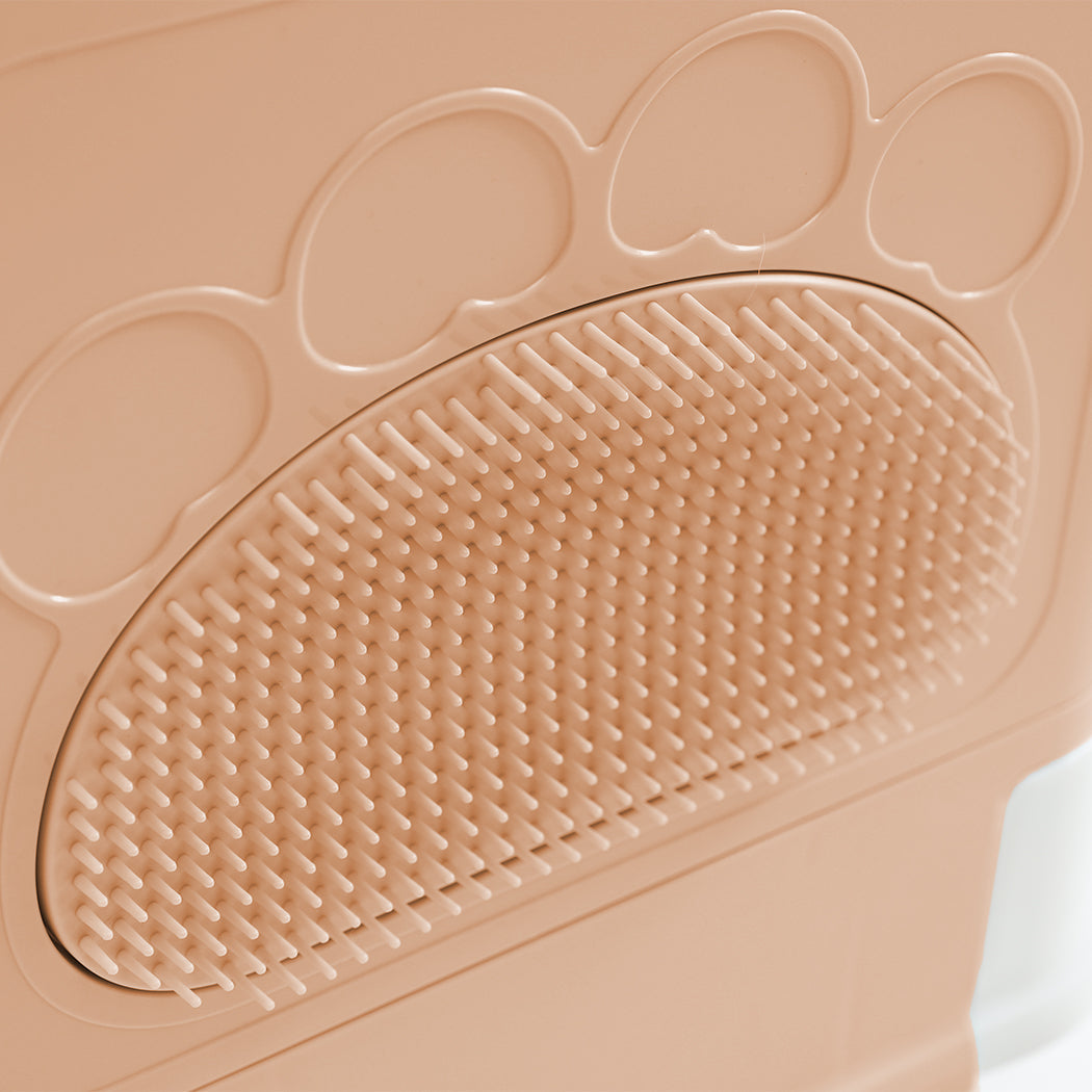 Pawz Foldable Cat Litter Box Tray Enclosed Pink