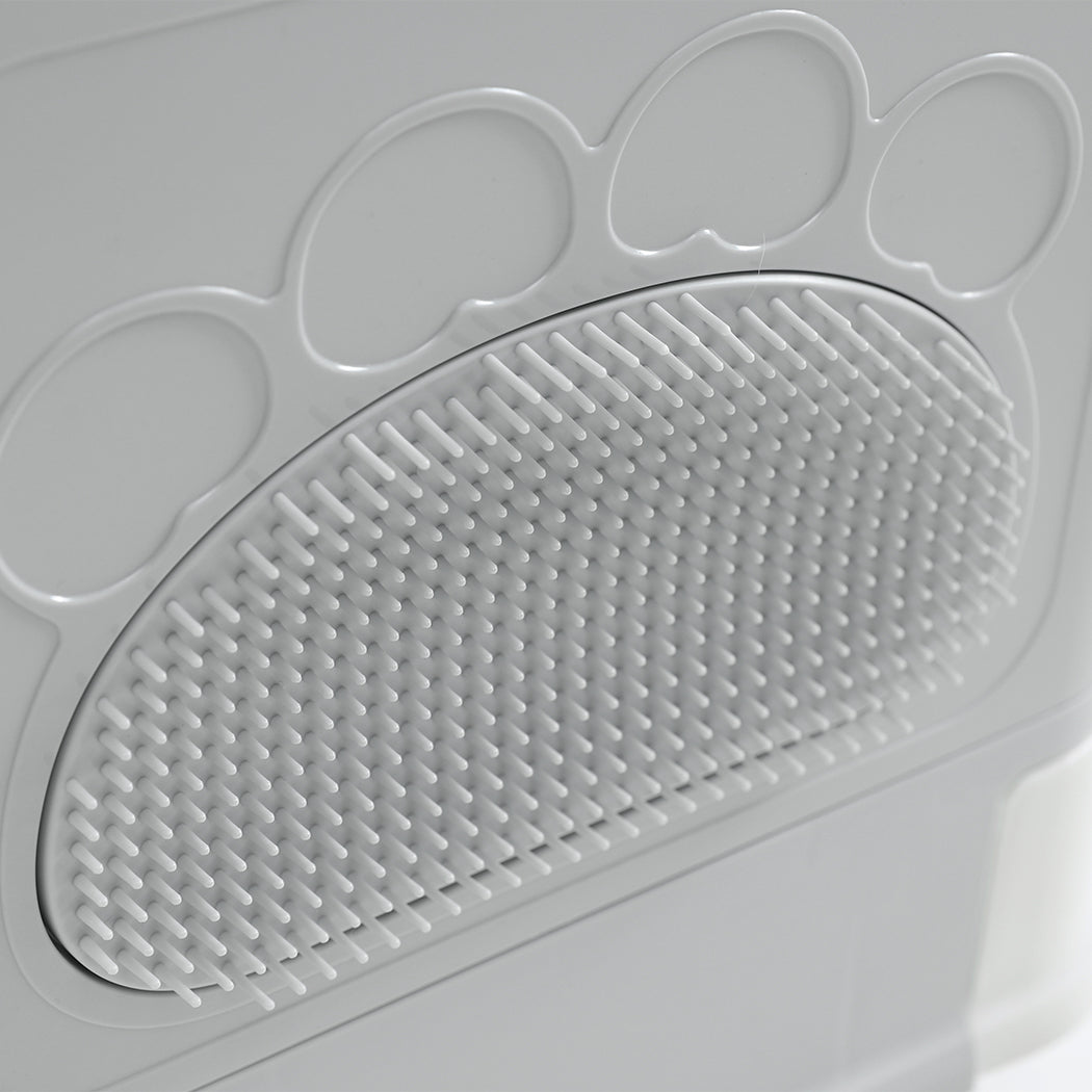 Pawz Foldable Cat Litter Box Tray Enclosed Grey Space Saving And Easy Clean Solution For Cats