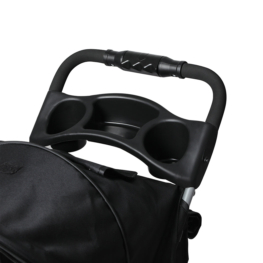 Pawz Large Pet Stroller Dog Cat Carrier Black