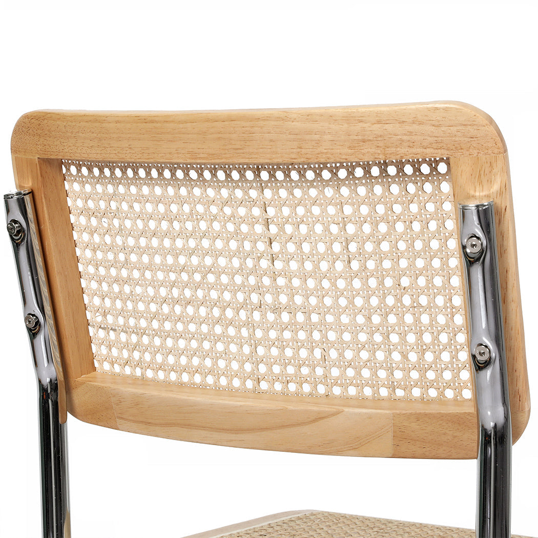 Stylish Rattan Dining Chairs Set Of 2 Comfortable Seating For Home Or Patio