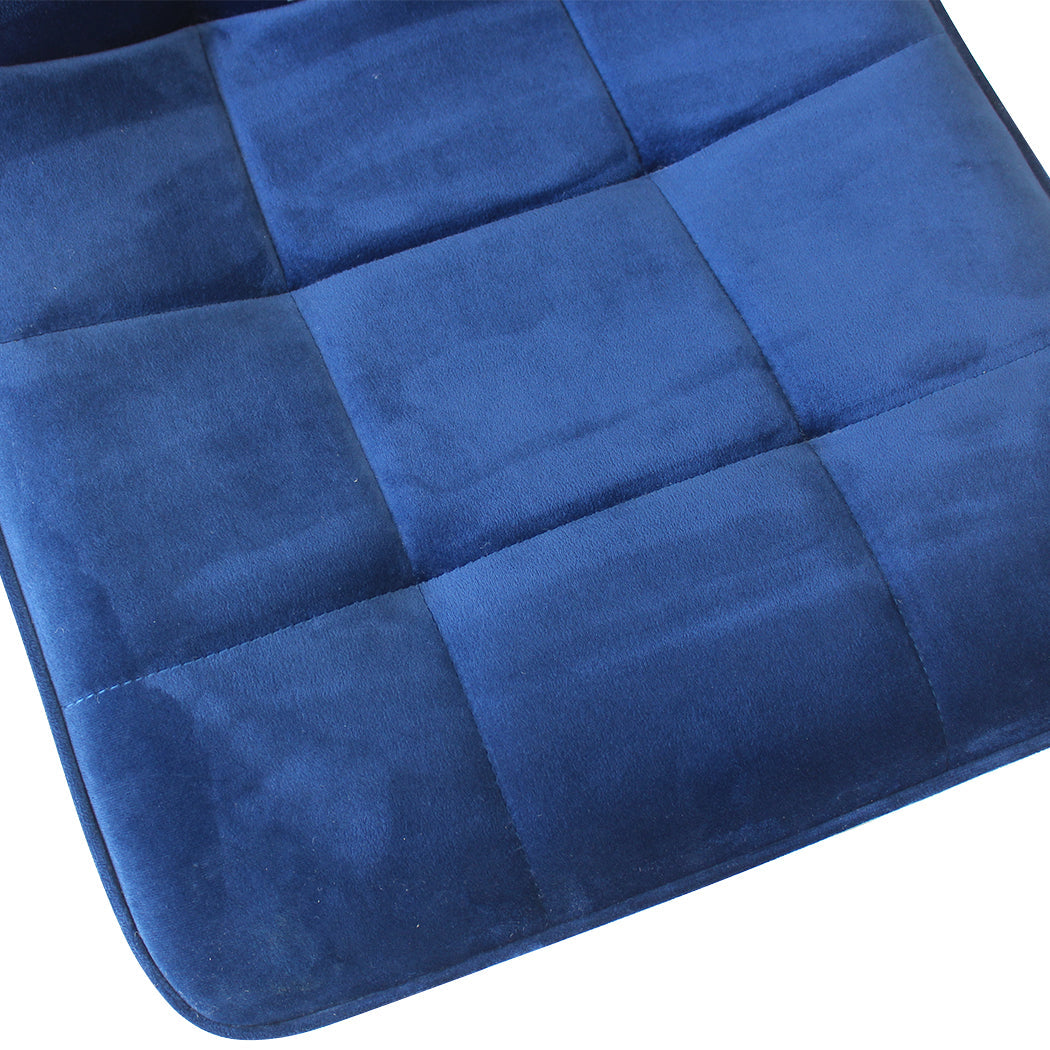 Velvet Blue 4 Piece Dining Chairs Set For Kitchen Modern Comfort And Style