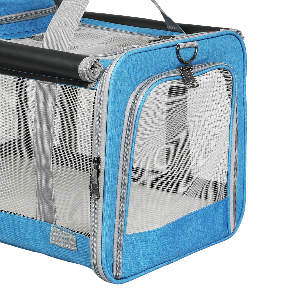 Pawz 3 In 1 Pet Soft Crate Dog Cat Carrier L Size Blue