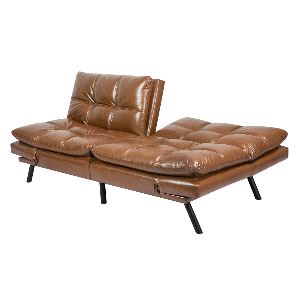 Sofa Bed Futon Recliner Lounge Brown