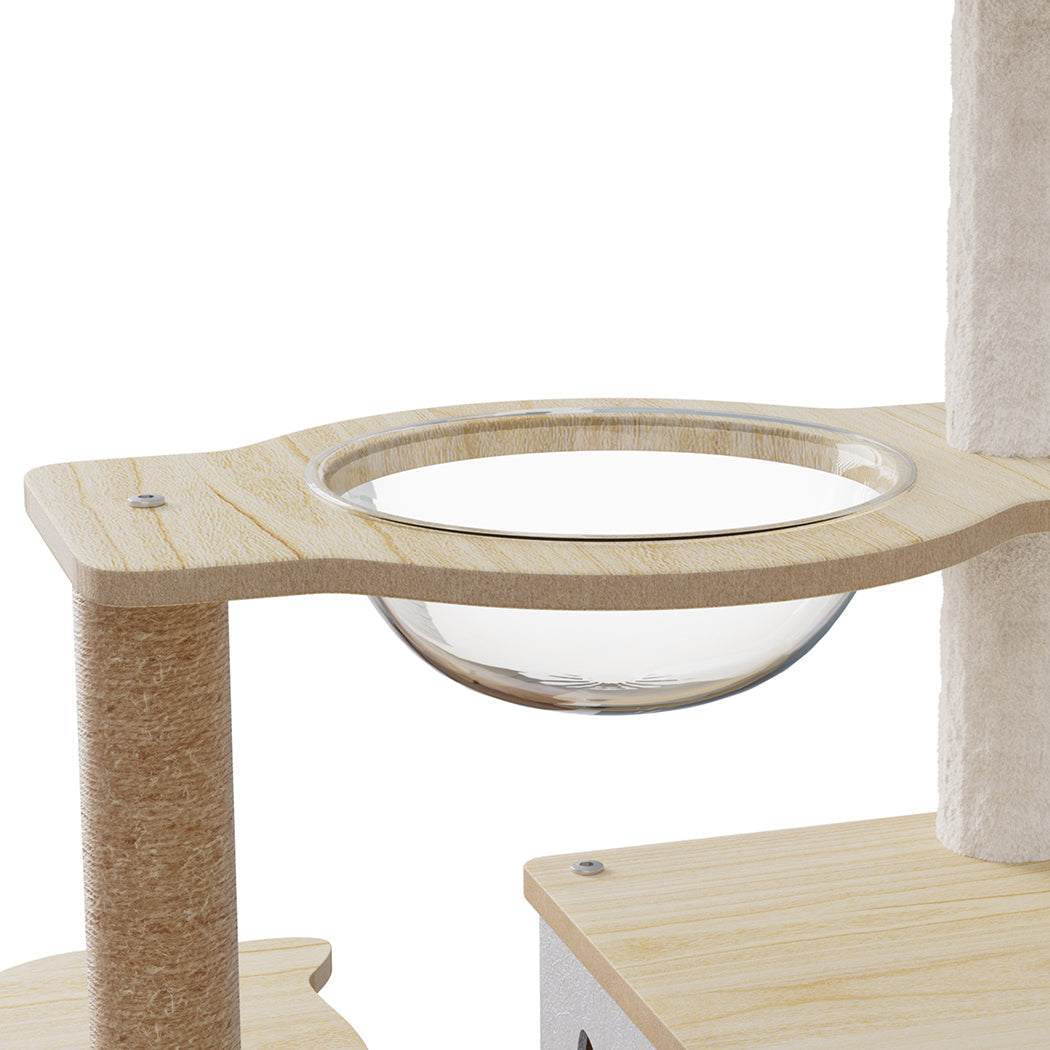 Pawz Cat Tree Tower Scratcher Wood Condo House 120Cm