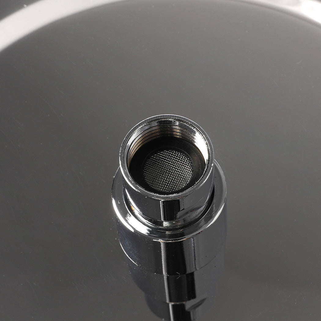 Shower Head High Pressure Set Rain Round Silver