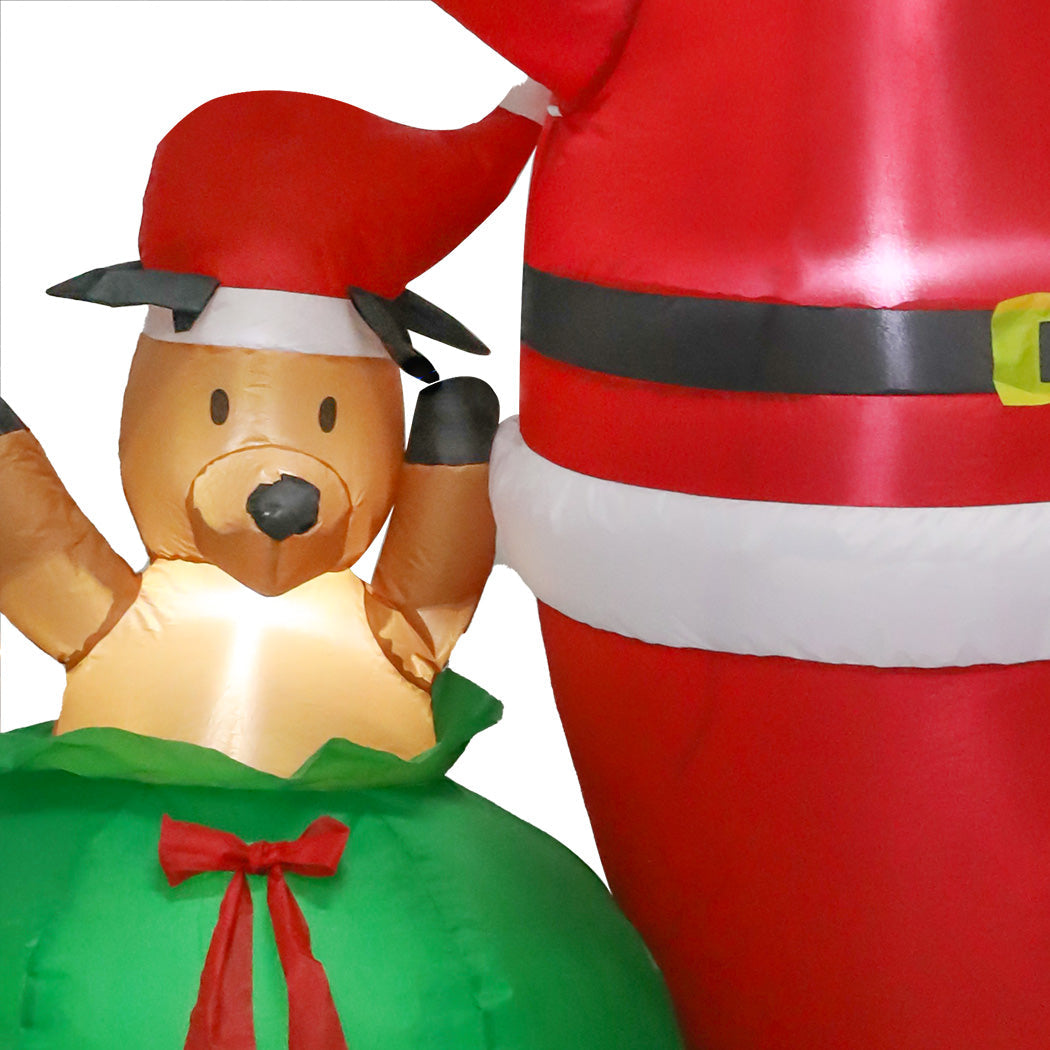Santaco Christmas Inflatable Outdoor Claus Elk 2.2M Xmas Decoration Light